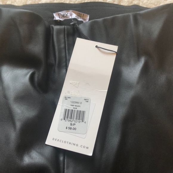 DEX Faux Leather Leggings with laces SZ small - Picture 3 of 4